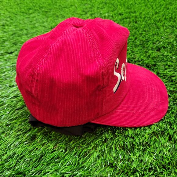 VTG 80s Corduroy Sequoia Embroidered Snapback Hat Made in Korea - Picture 4 of 6